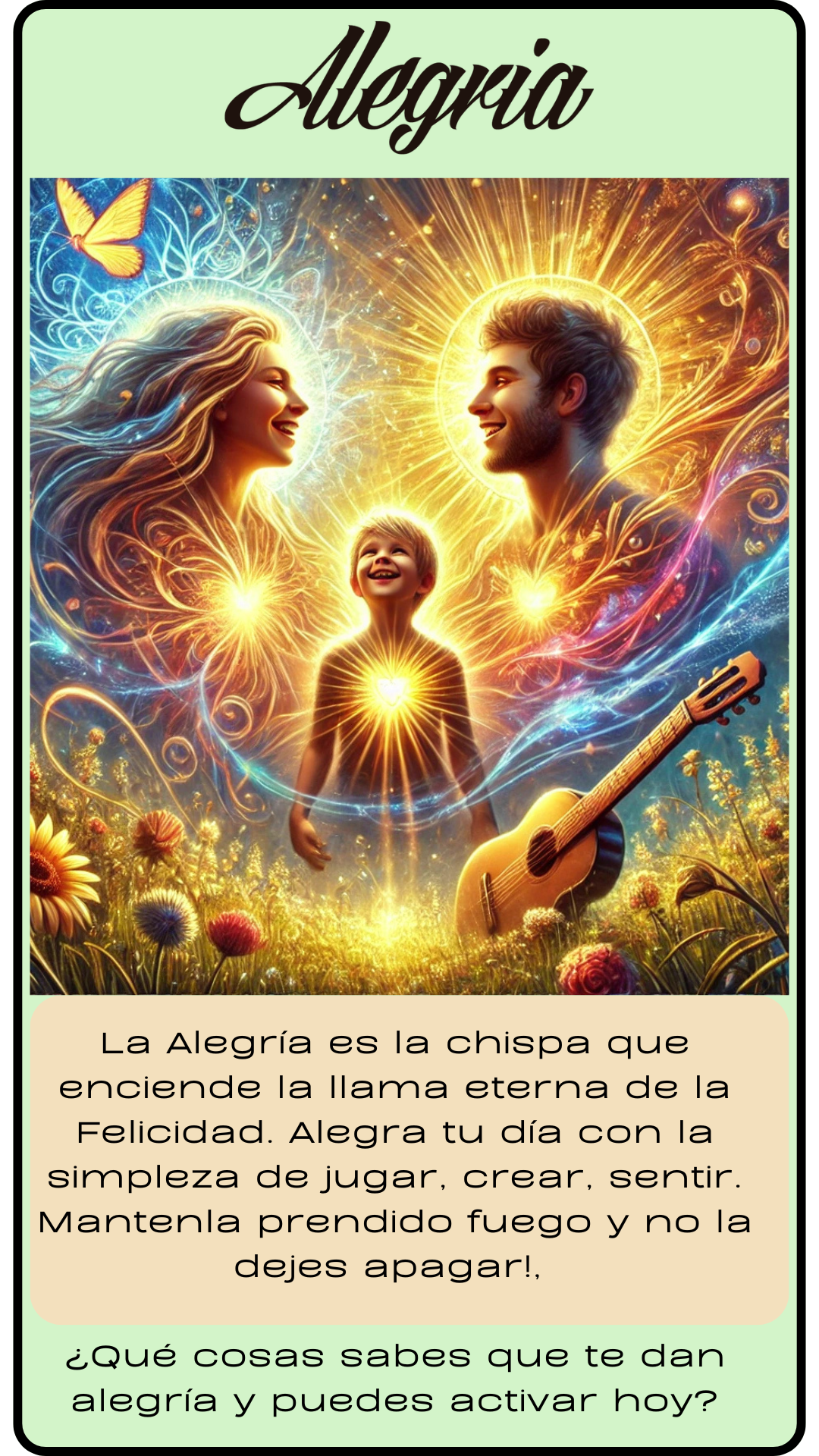 Carta de ALEGRIA de Ricas Palabras